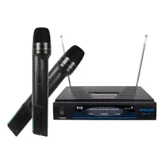 PHILCO - Kit De 2 Micrófonos Inalámbricos Vhf Wm787 Karaoke