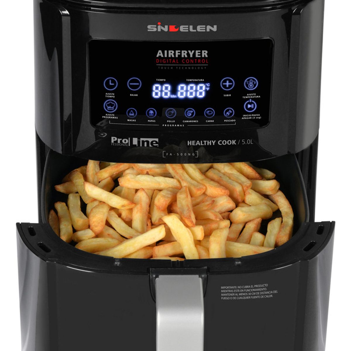 SINDELEN - Freidora De Aire Air Fryer 5.5 Lts Fa-500ng Sindelen