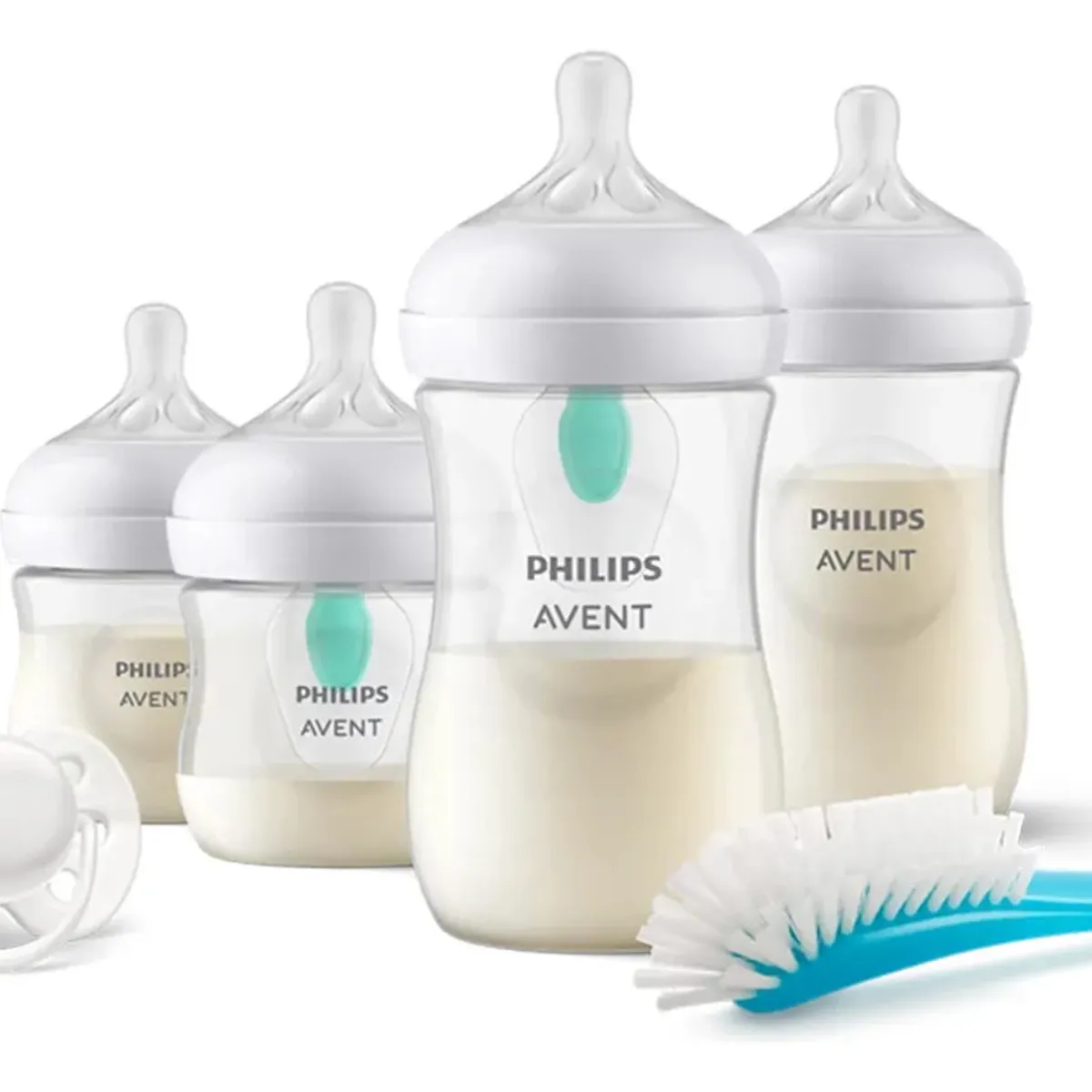 AVENT - Set Mamaderas Natural Response con Chupete y Cepillo Airfree Scd65711