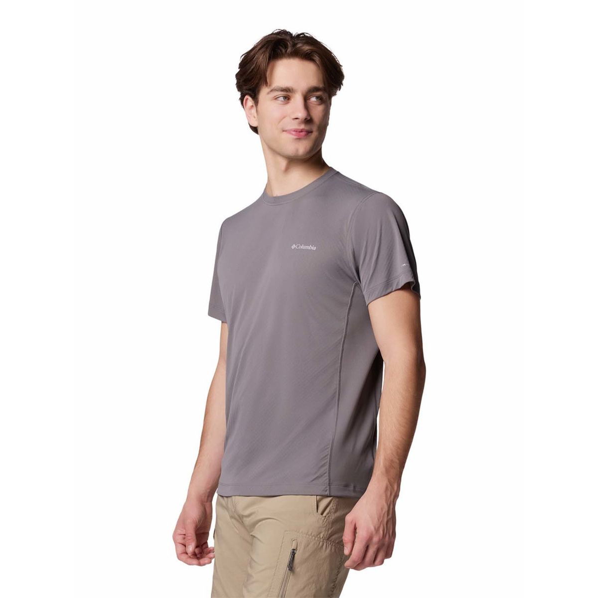 COLUMBIA - Polera M/C Hombre Zero Rules Light Gris COLUMBIA