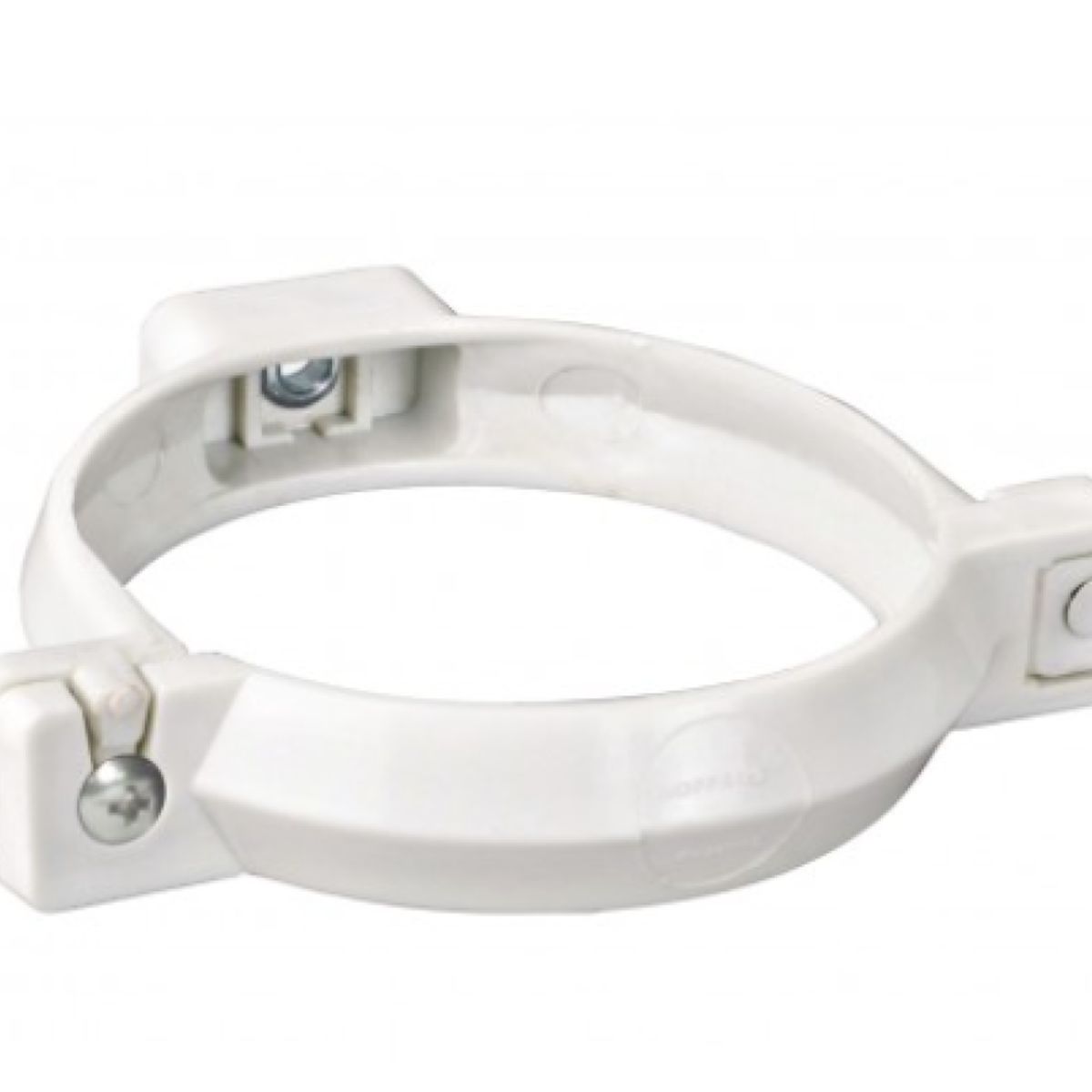HOFFENS - ABRAZADERA TUBO BAJADA 75 MM CANALETA PVC BLANCO PH25