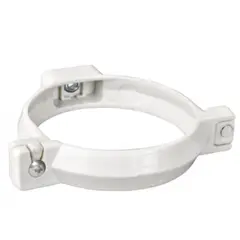 HOFFENS - ABRAZADERA TUBO BAJADA 75 MM CANALETA PVC BLANCO PH25