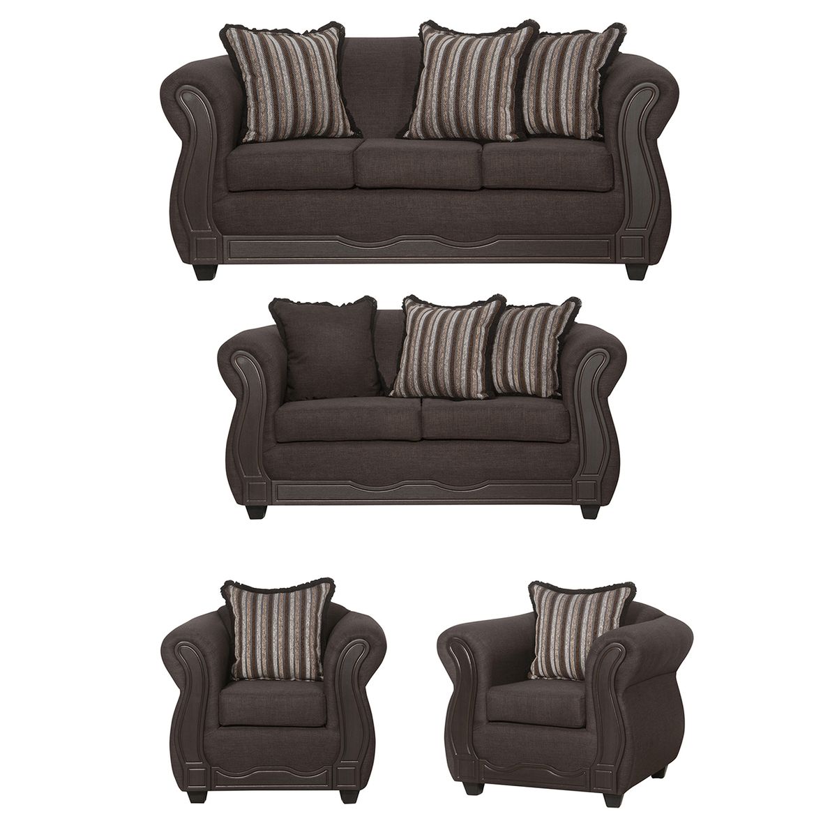 BLACK FACTORY - Juego de Living 3 2 1 1 Sofia