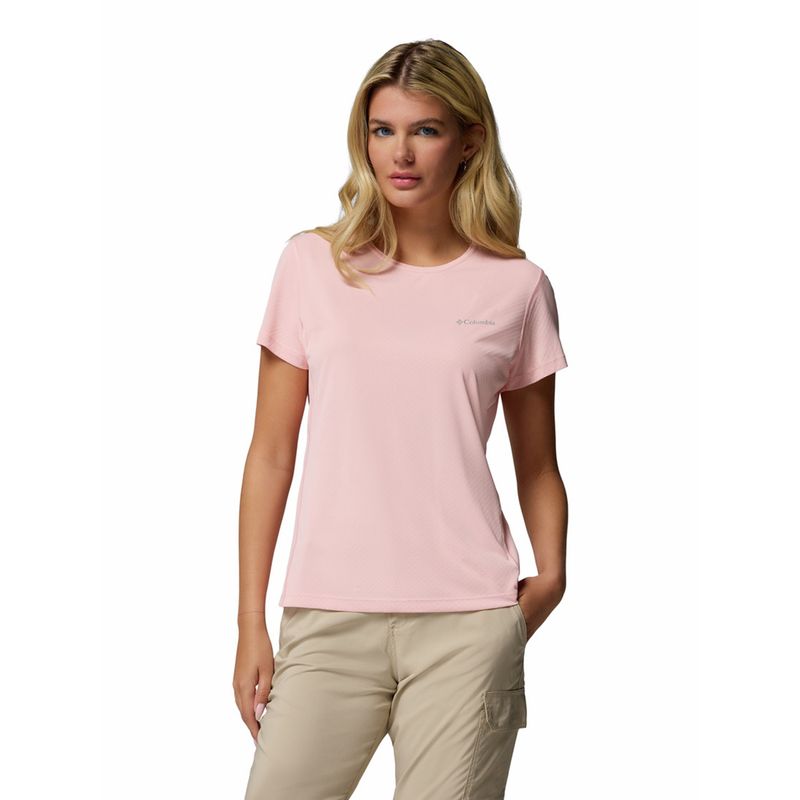 COLUMBIA - Polera MC Mujer Zero Rules Light Rosado COLUMBIA