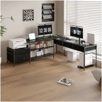 Escritorio Homeoffice Esquinero Forma L Oficina Convertible CON ENCHUFE-