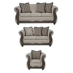 BLACK FACTORY - Juego de Living 3 2 1 Sofia Beige