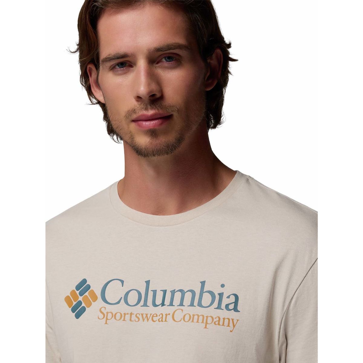 COLUMBIA - Polera Manga Corta Hombre CSC Basic Logo Gris COLUMBIA