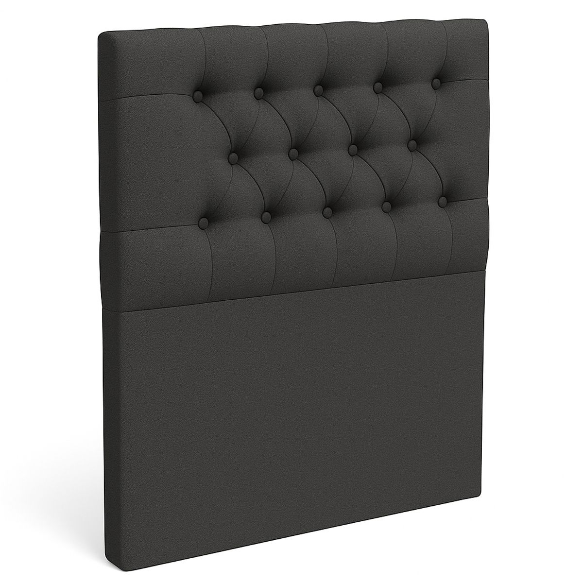 GENERICO - Respaldo De Cama 1.5 Plazas Gris Grafito Capitone