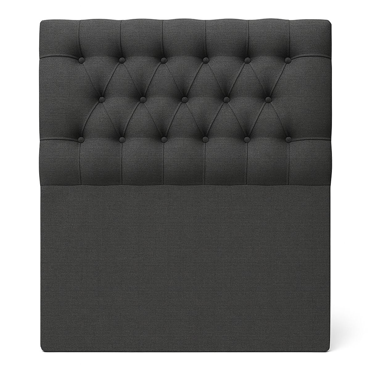 GENERICO - Respaldo De Cama 1.5 Plazas Gris Grafito Capitone