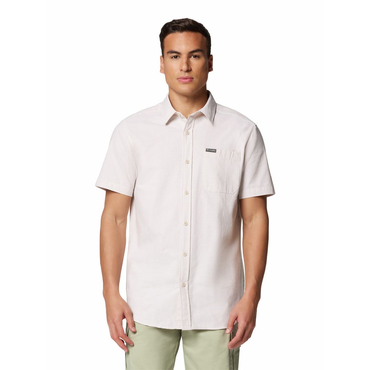 COLUMBIA - Camisa M/C Hombre Rapid Rivers Novelty Gris COLUMBIA