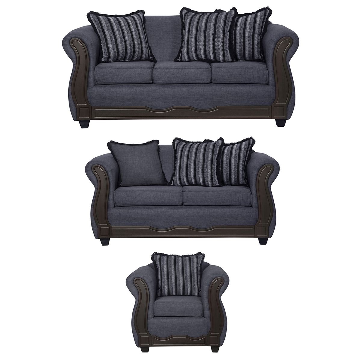 BLACK FACTORY - Juego de Living 3 2 1 Sofia