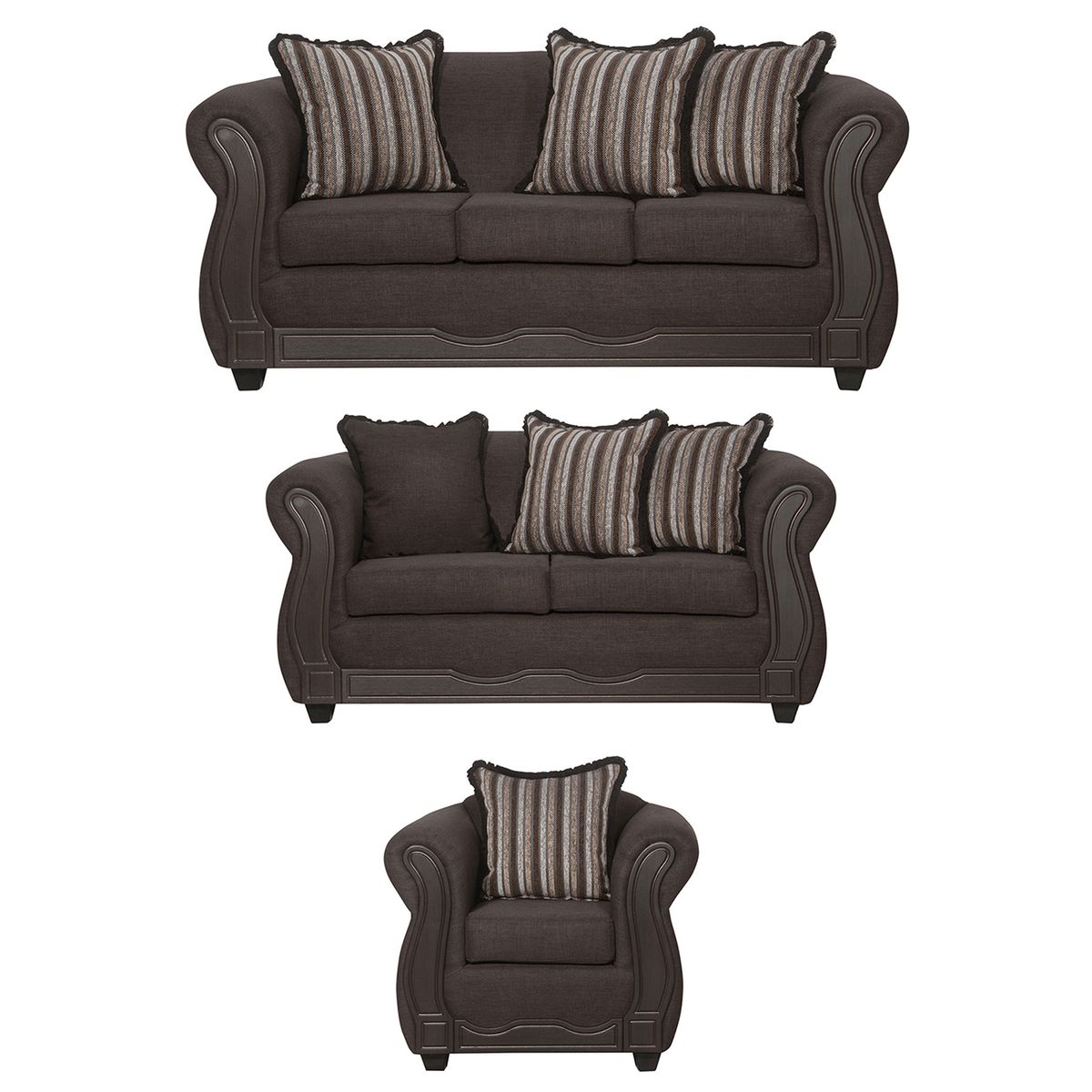 BLACK FACTORY - Juego de Living 3 2 1 Sofia