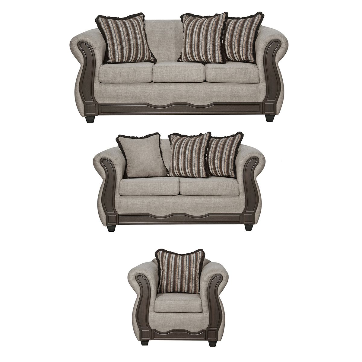 BLACK FACTORY - Juego de Living 3 2 1 Sofia