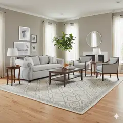 SITIAL HOME - Living 311 Tripoli gris claro sofa 3c resortes + 2 sitiales