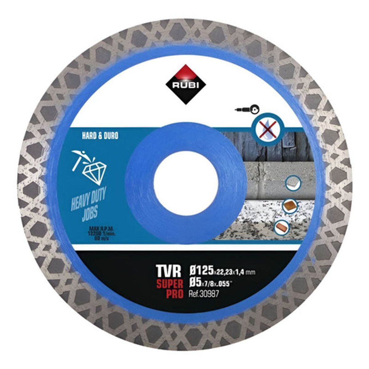 GENERICO - Disco Diamante Rubi TVR 125 mm Super Pro 30987