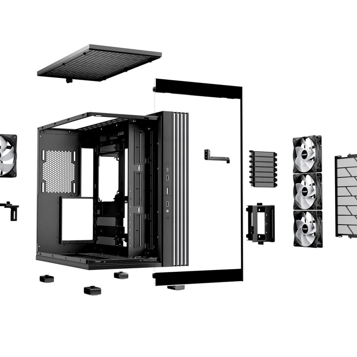 BE QUIET - Gabinete Gamer be quiet! Light Base 600 LX Black, 4x120mm ARGB, ATX