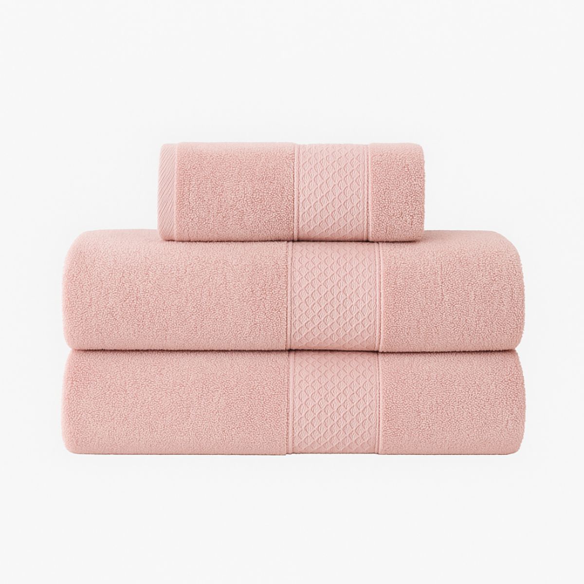 GARSIL - Pack 3 Toallas De Baño Y Mano De Algodón Grueso Y Absorbente Rosa