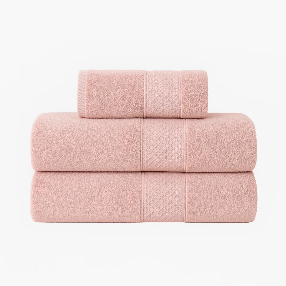GARSIL - Pack 3 Toallas De Baño Y Mano De Algodón Grueso Y Absorbente Rosa
