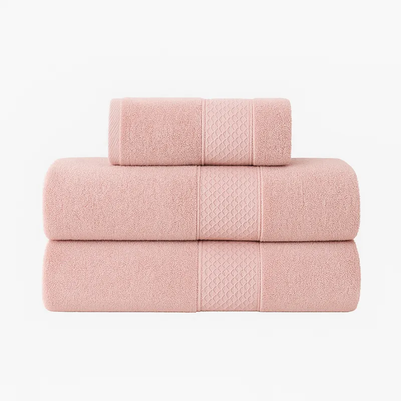 GARSIL - Pack 3 Toallas De Baño Y Mano De Algodón Grueso Y Absorbente Rosa
