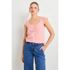 ASH - Blusa Fantasia Mujer Rosa
