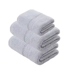 GARSIL - Pack 3 Toallas De Baño Y Mano De Algodón Grueso Y Absorbente Gris