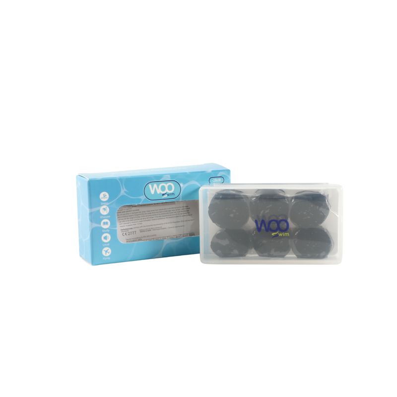 WOO EARPLUGS - Woo Earplugs Swim Tapones de Oído Natación Silicona 27dB - Negro