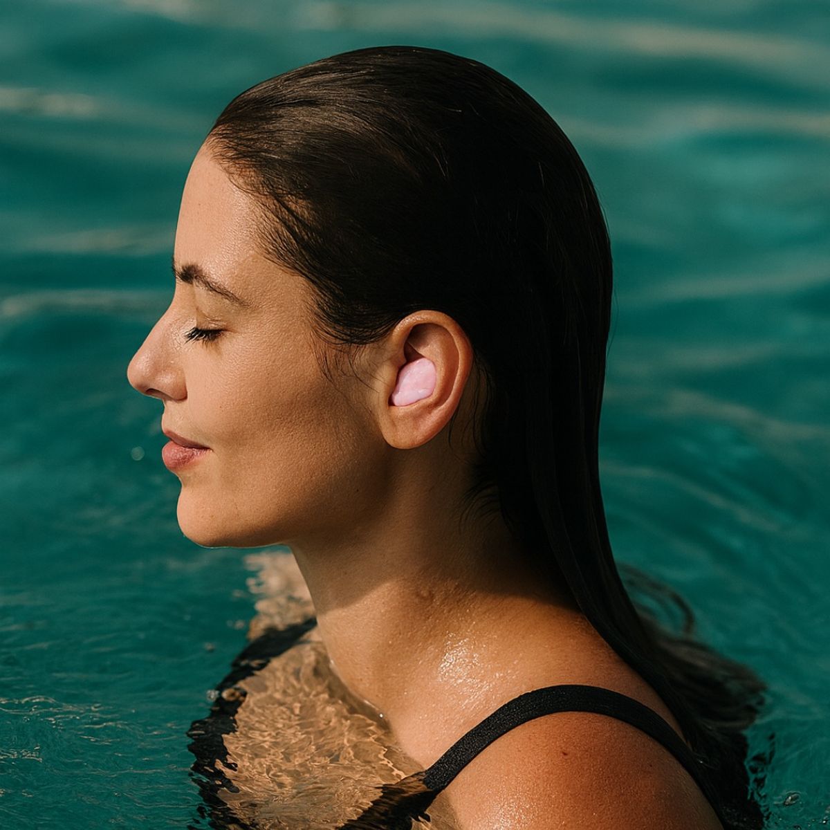 WOO EARPLUGS - Woo Earplugs Swim Tapones de Oído Natación Silicona 28dB - Rosa