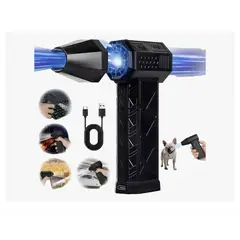 GENERICO - Ventilador Turbo Soplador Usb 130000 Rpm 3 Velocidades 200w Recargable