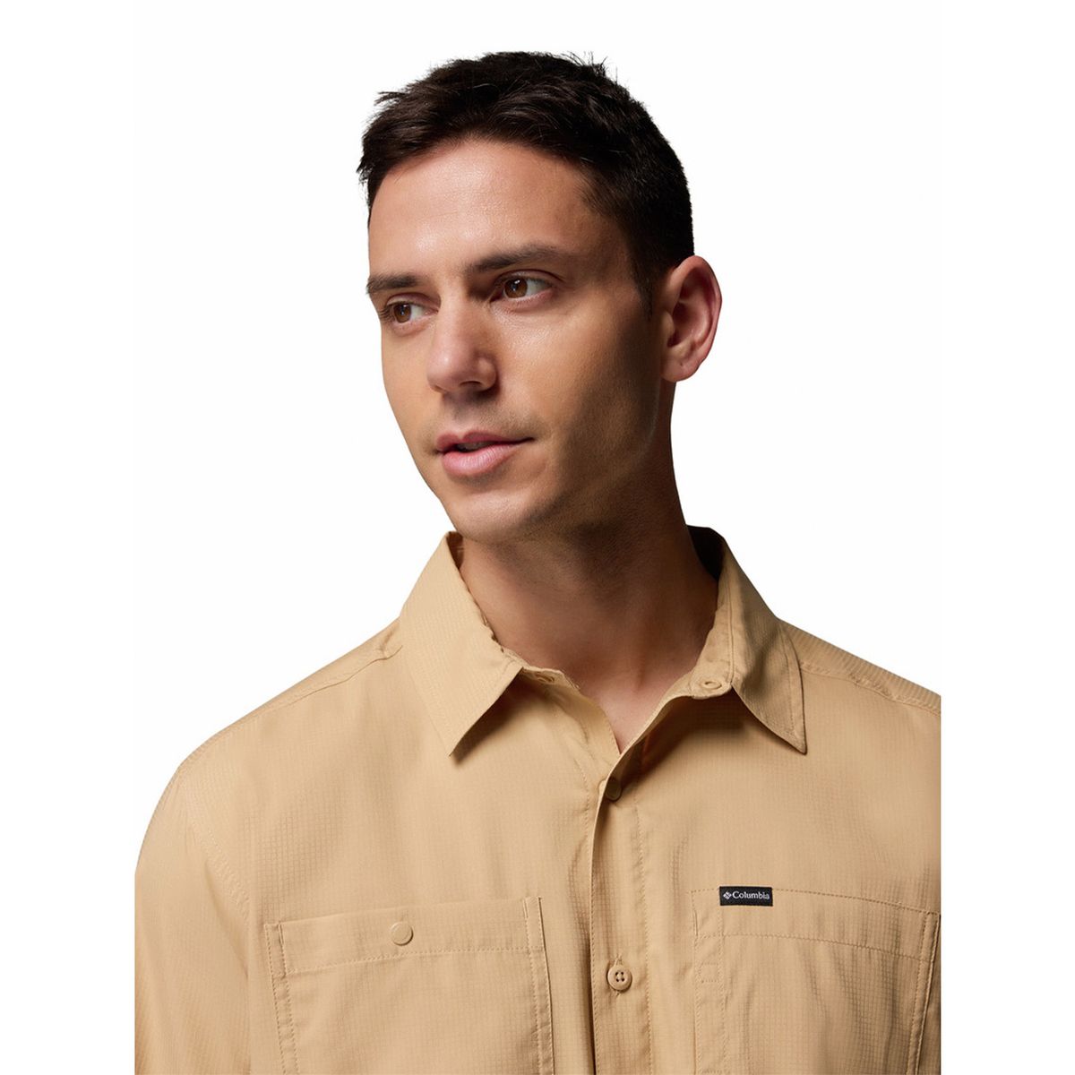 COLUMBIA - Camisa Manga Larga Hombre Silver Ridge Beige COLUMBIA