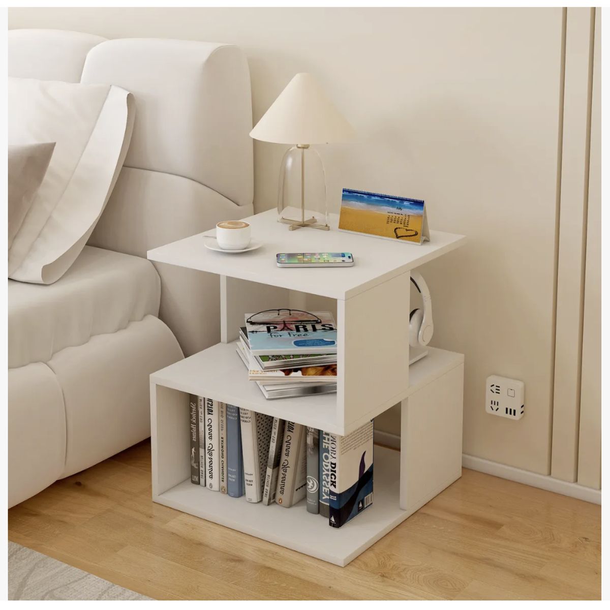 HOMER DESIGN - Velador Simple Moderno Repisa 40x40x53cm Hecho En Melamina