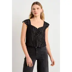 ASH - Blusa Fantasia Mujer Negro