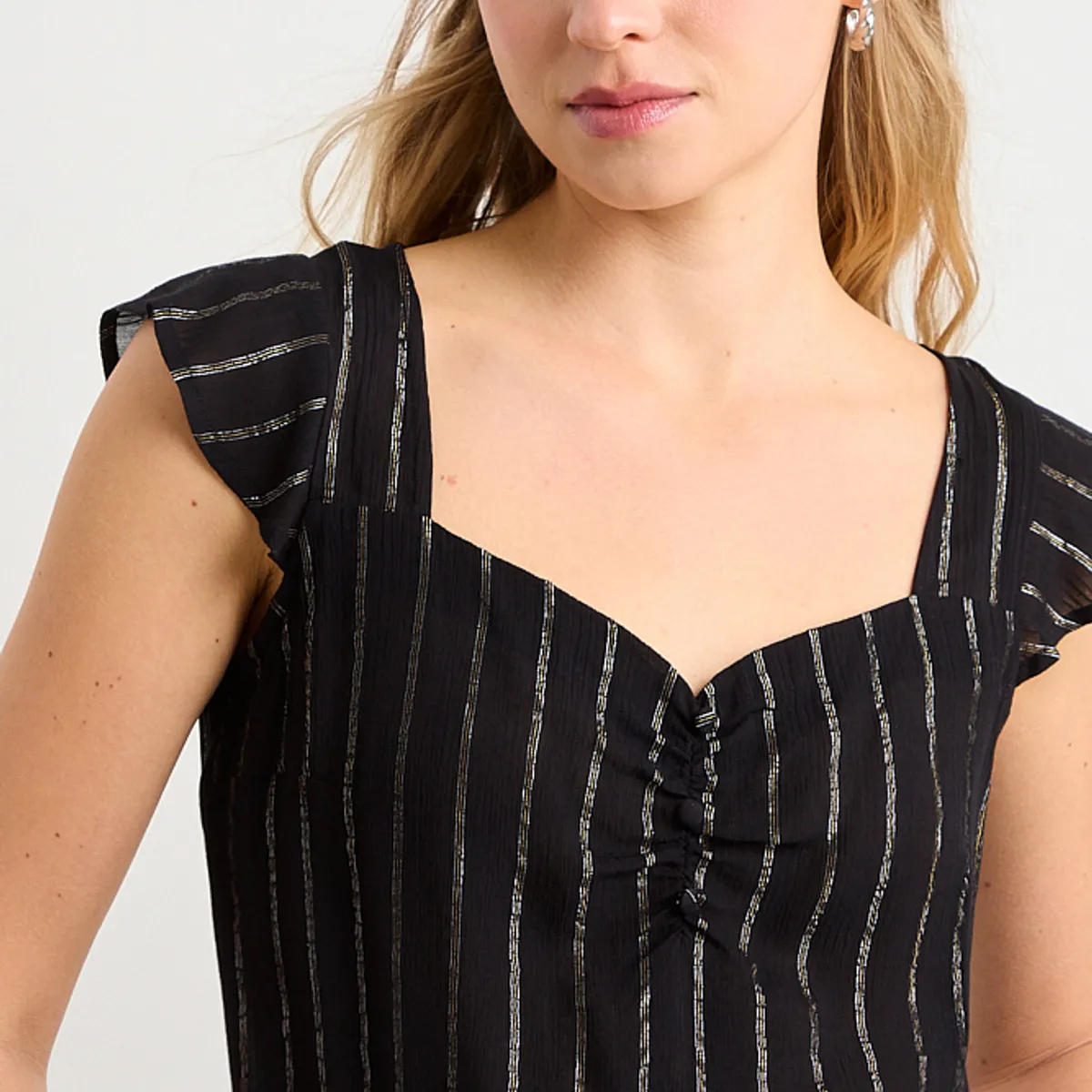 ASH - Blusa Fantasia Mujer Negro Ash
