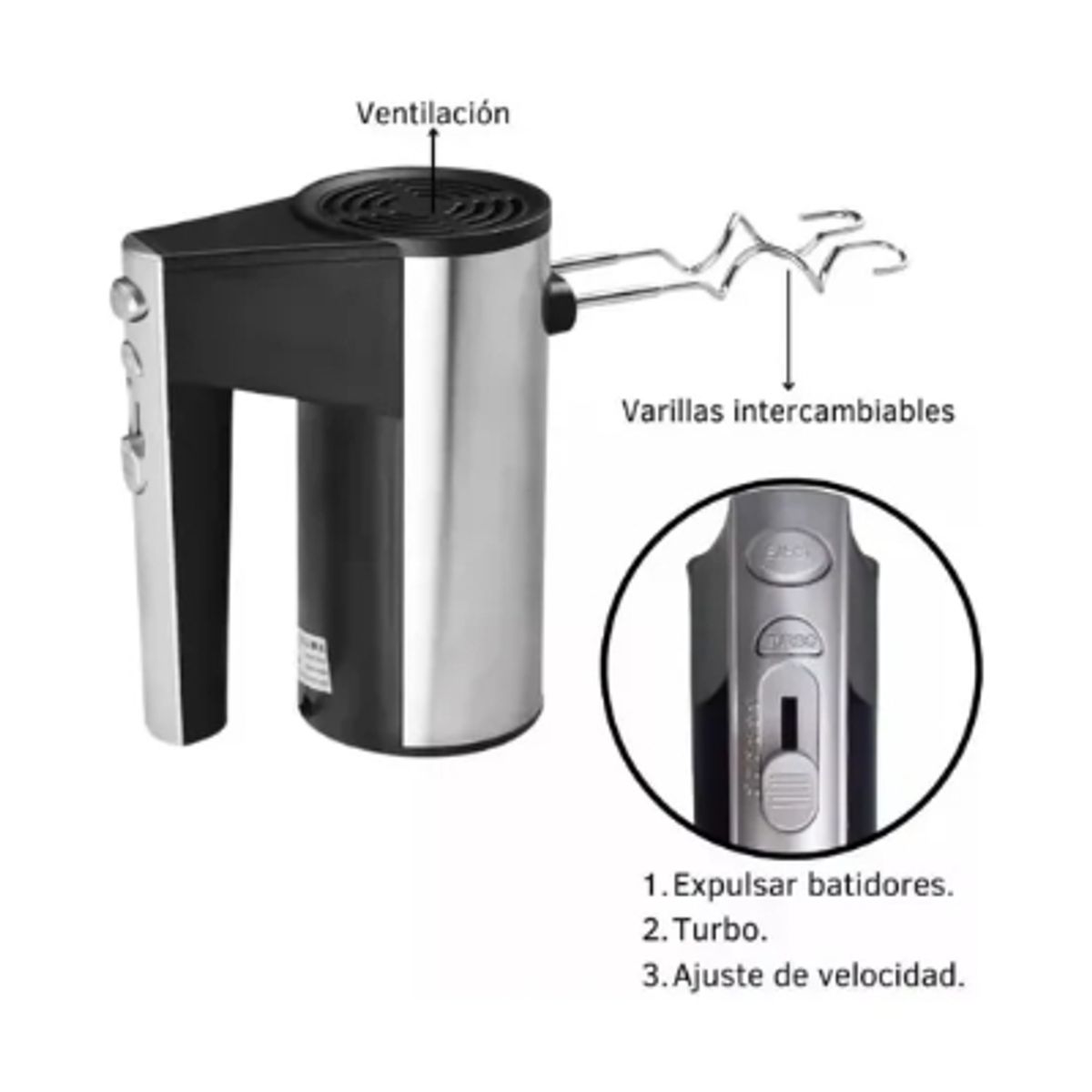 GENERICO - Batidora Manual 5 Velocidades
