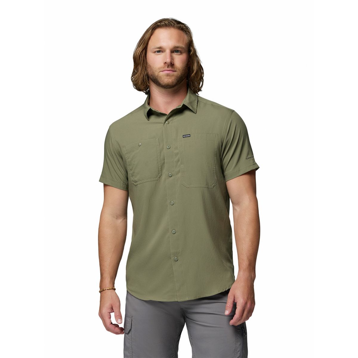 COLUMBIA - Camisa MC Hombre Silver Ridge Utility Gris COLUMBIA