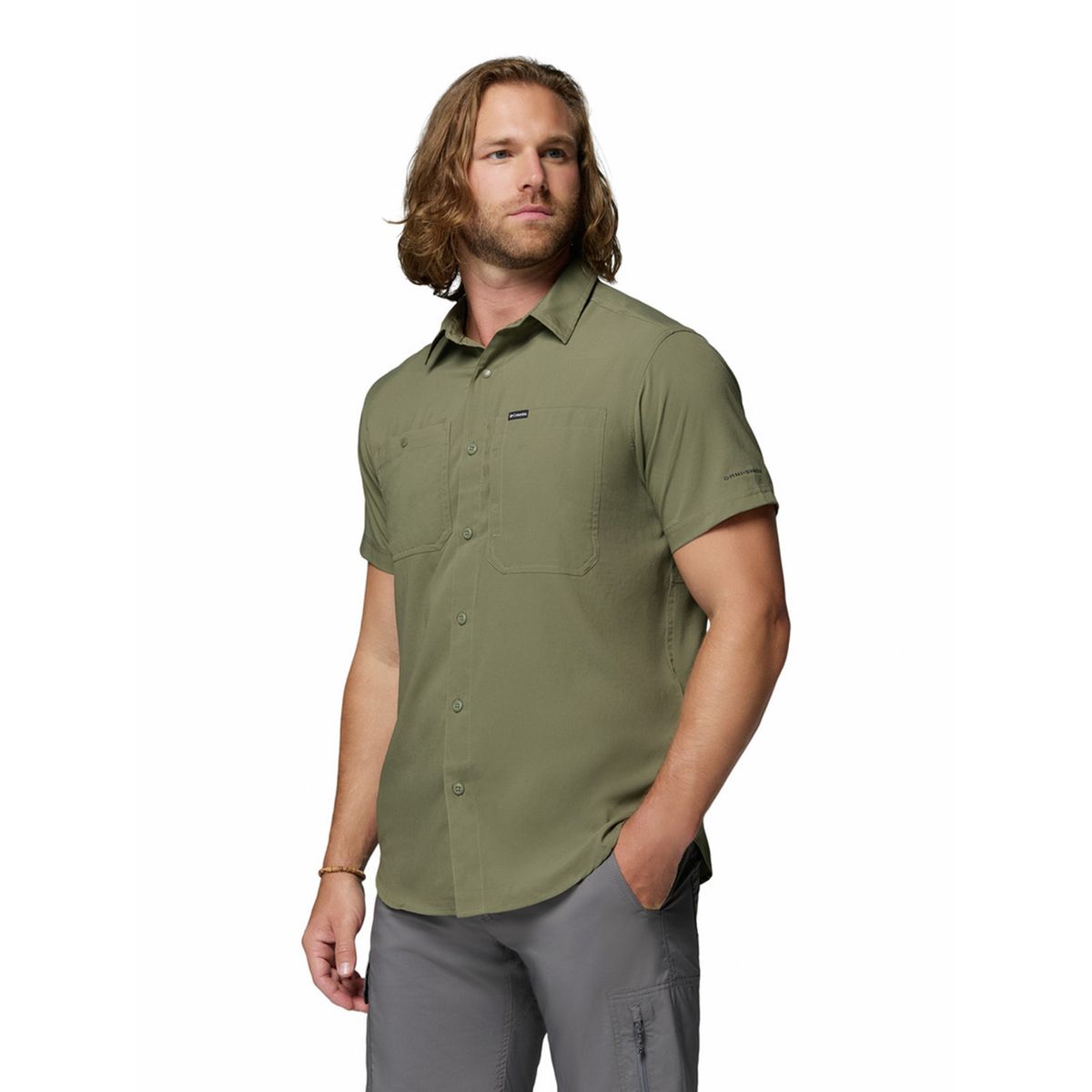 COLUMBIA - Camisa MC Hombre Silver Ridge Utility Gris COLUMBIA