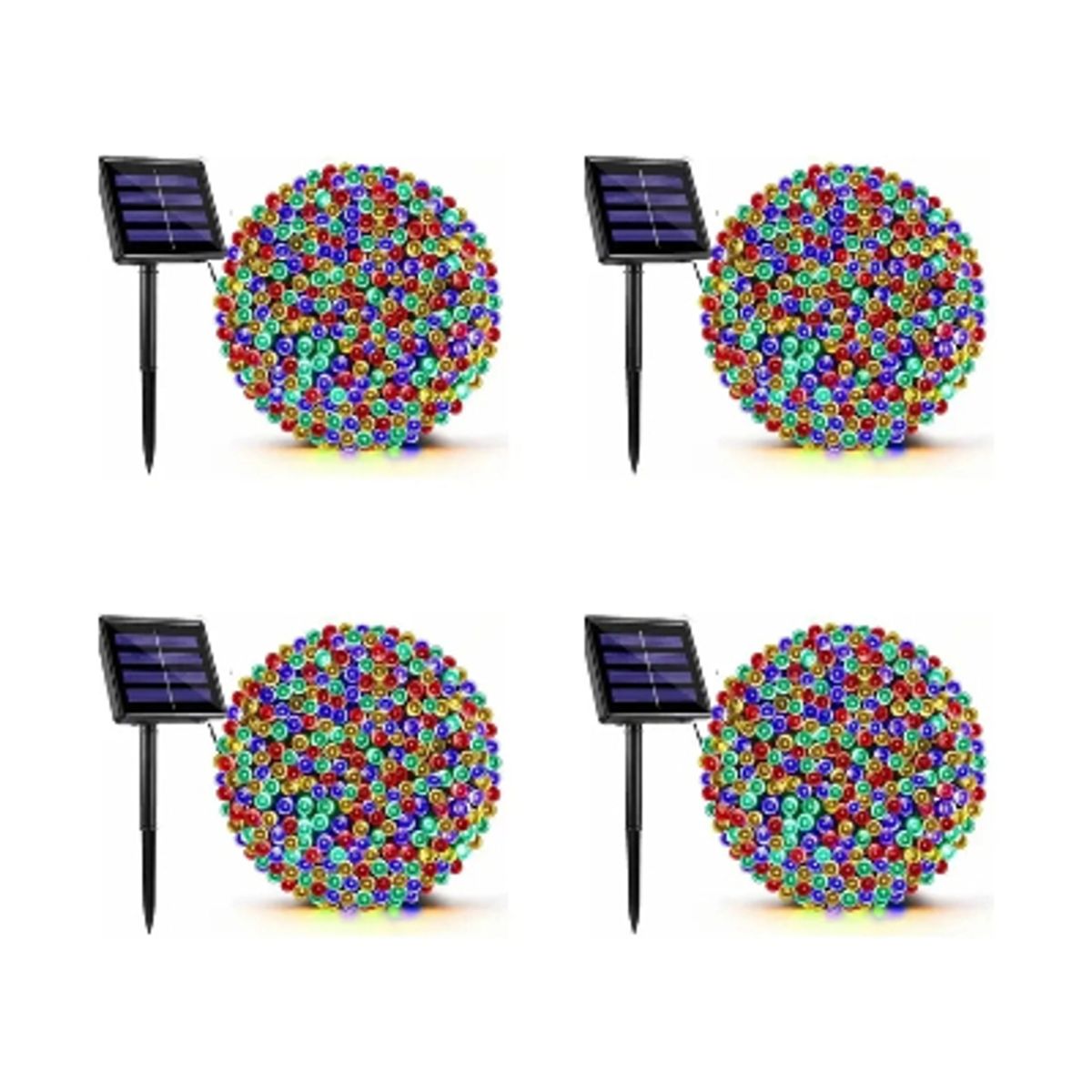 Pack x4 Luces Solares Guirnalda 10 Metros 100 Led multicolor, marca GENERICO - Foto Principal
