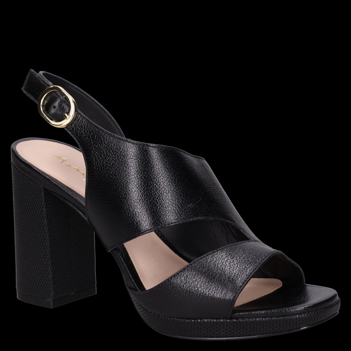 MINGO - Sandalia Mujer Formal Negro Mingo