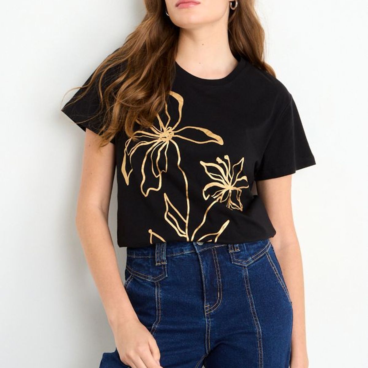 IO - Polera Manga Corta Mujer Negro Io