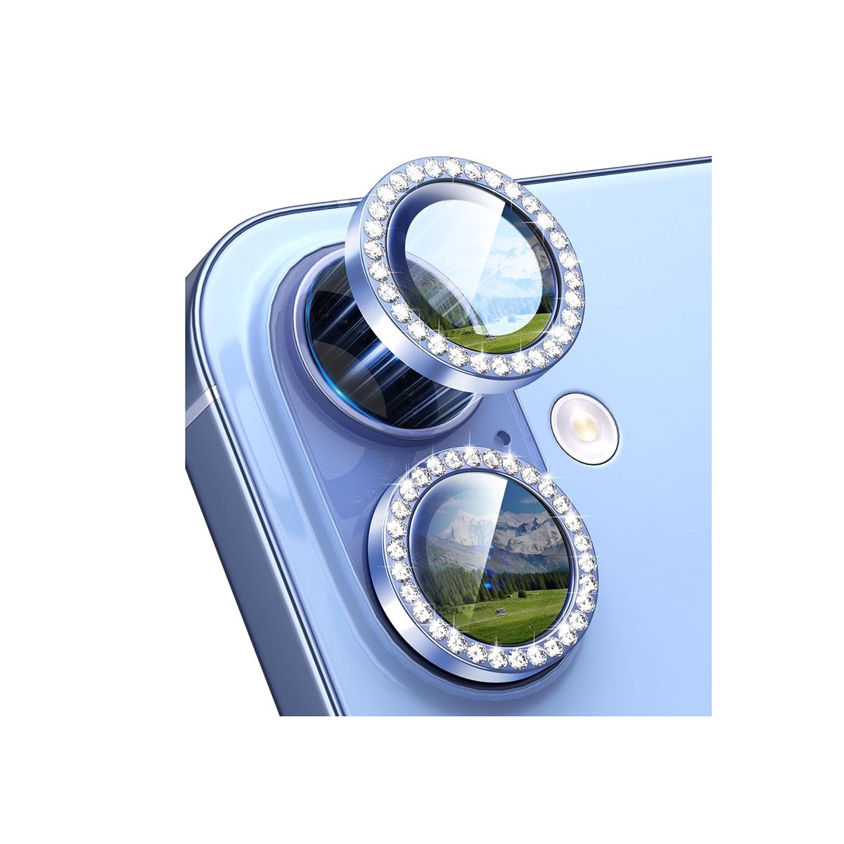 JOIGO - Lamina Protectora De Cámara Brillo Para iPhone 17 Celeste