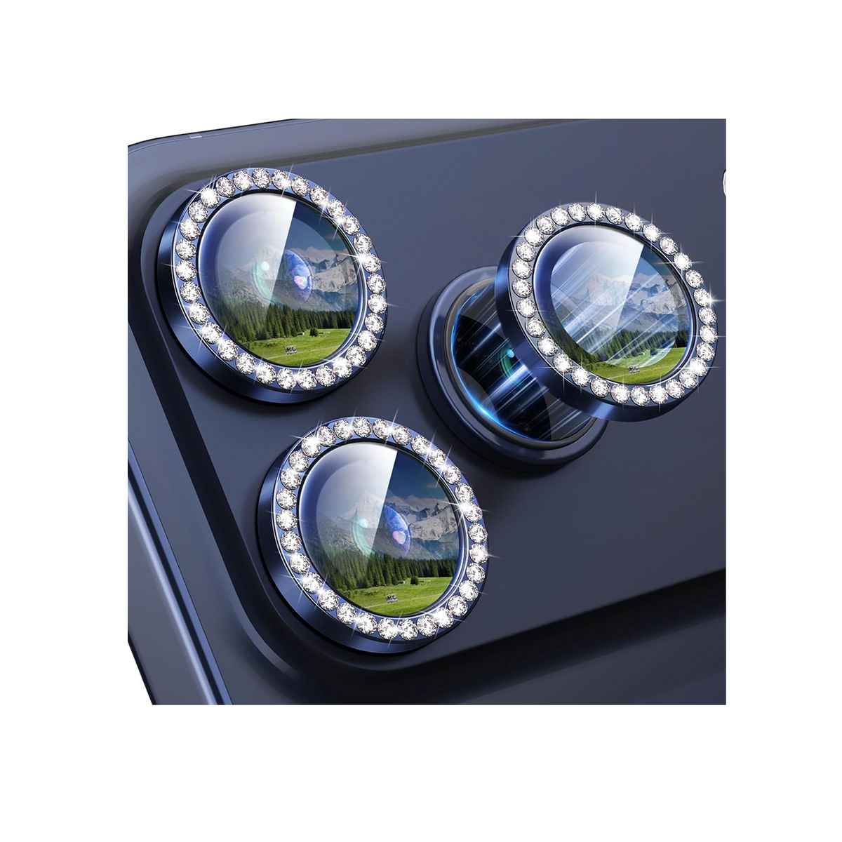 JOIGO - Lamina Protectora De Cámara Brillo Para iPhone 17 Pro Max Azul