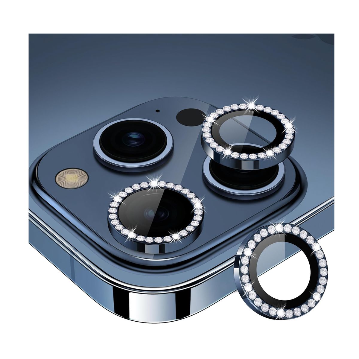 JOIGO - Lamina Protectora De Cámara Brillo Para iPhone 17 Pro Azul
