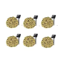 GENERICO - X6 Luces Solares Guirnalda 10 Metros 100 Led luz calida