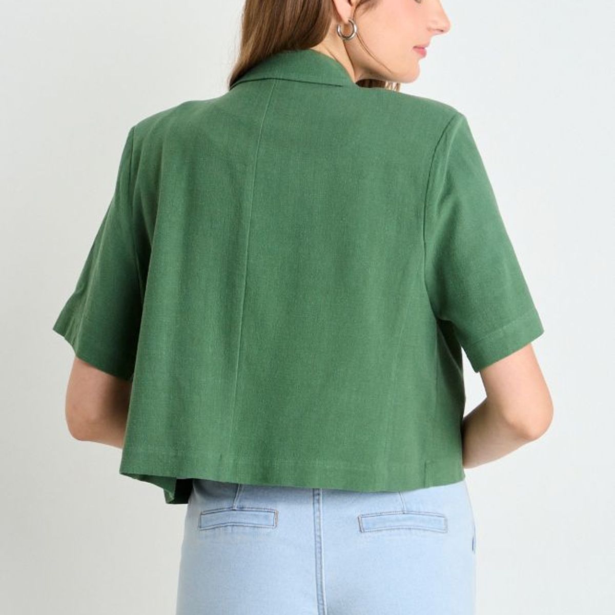 IO - Blusa Lisa Mujer Verde Oliva Io