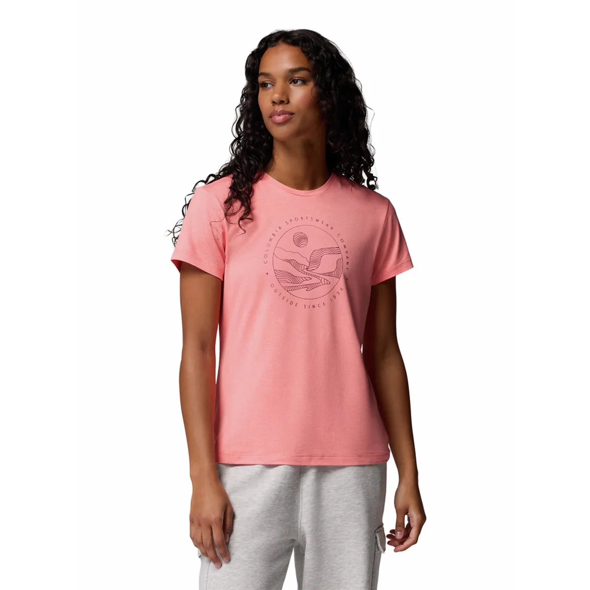 COLUMBIA - Polera M/C Mujer Sloan Ridge Graphic Rojo COLUMBIA