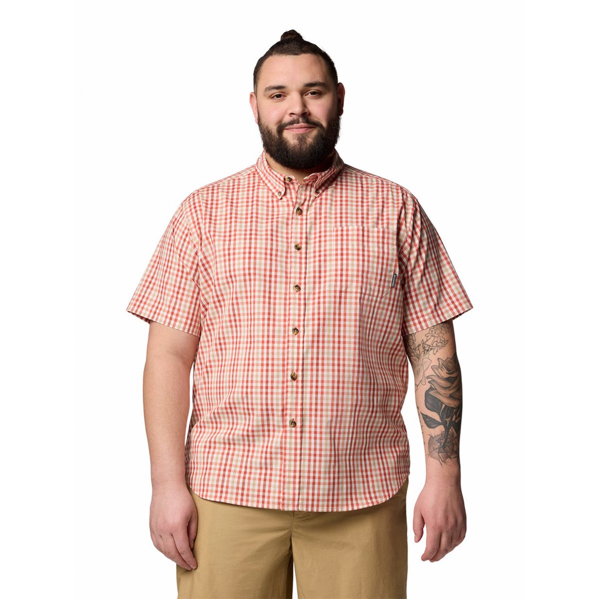 COLUMBIA - Camisa Manga Corta Hombre Rapid Rivers II Rojo COLUMBIA