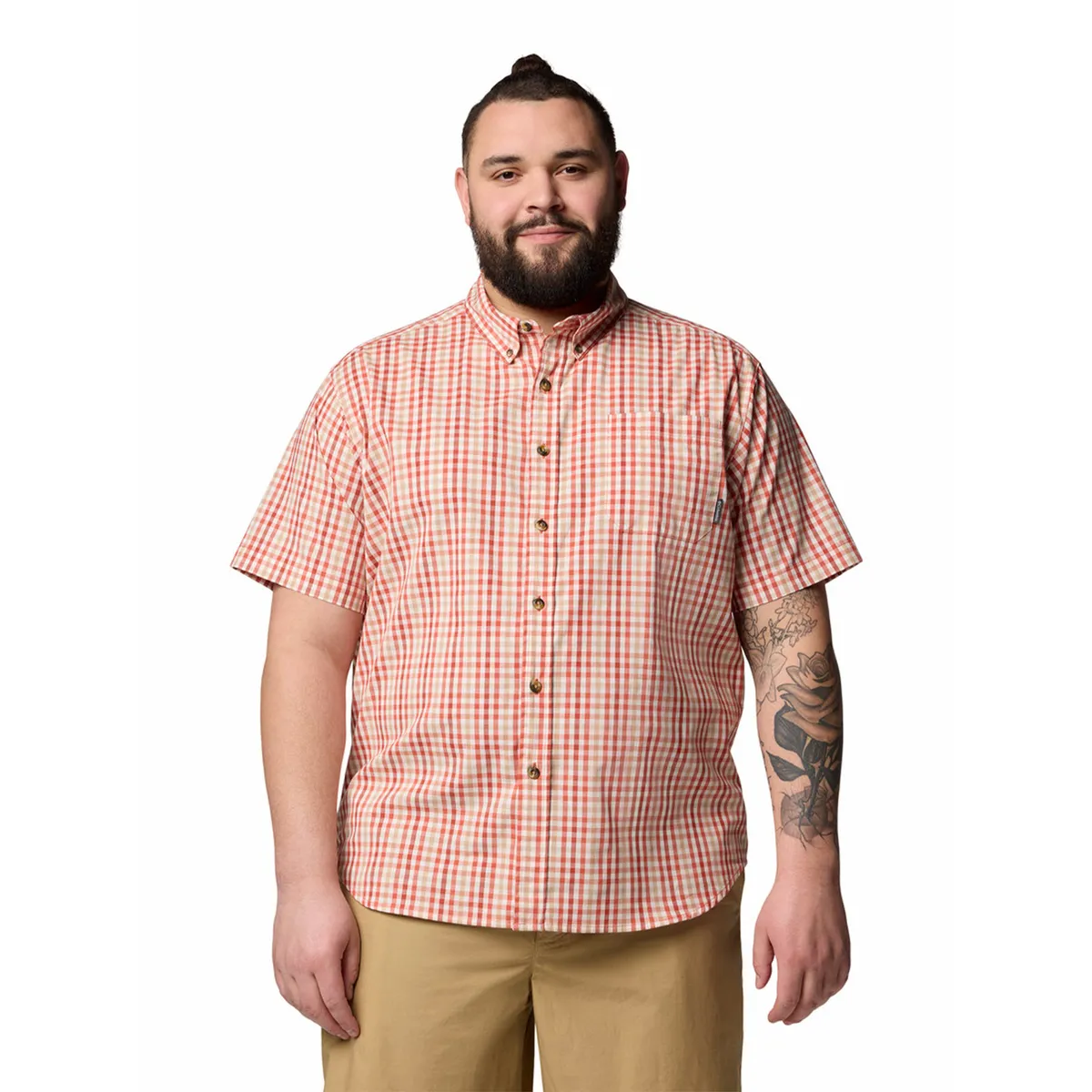 COLUMBIA - Camisa Manga Corta Hombre Rapid Rivers II Rojo COLUMBIA