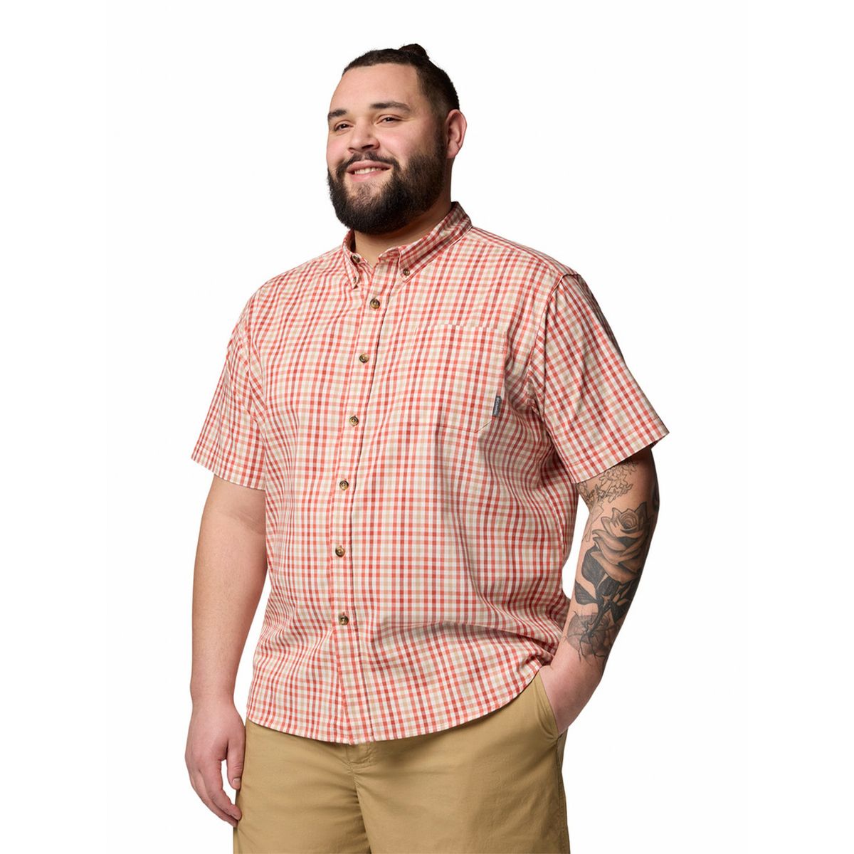 COLUMBIA - Camisa Manga Corta Hombre Rapid Rivers II Rojo COLUMBIA