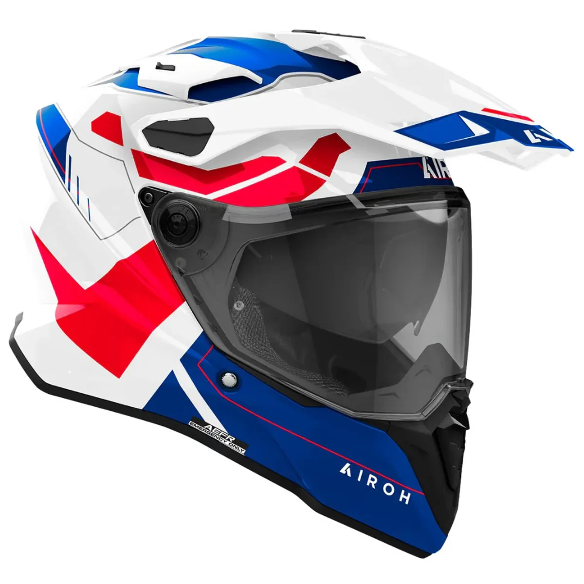 AIROH - Casco De Moto Airoh Commander 2 Reveal Militar Azul Rojo Brillo_.