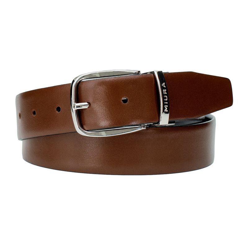 MIURA - Cinturón Miura Estefano Reversible de cuero Natural