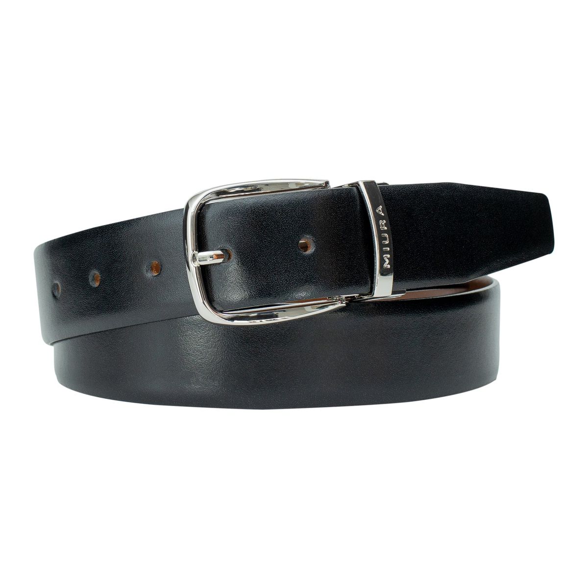 MIURA - Cinturón Miura Estefano Reversible de cuero Natural